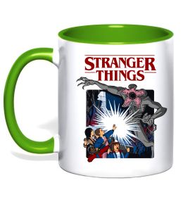 Чашка с цветной ручкой Art stranger things