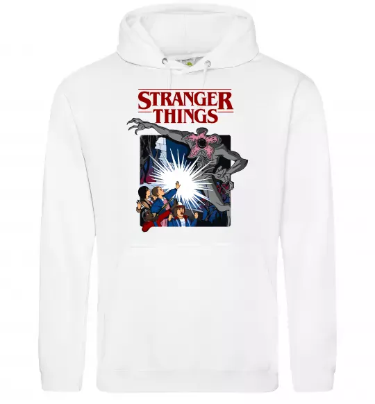 Чоловіча толстовка (худі) Art stranger things Білий фото