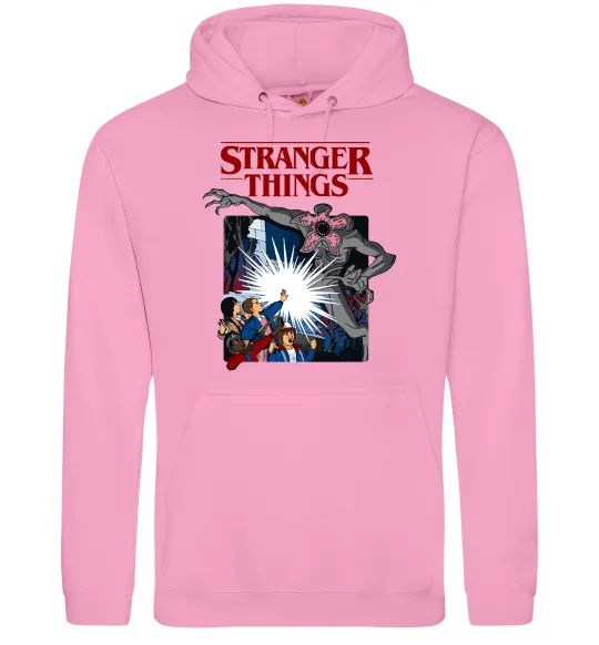 Жіноча толстовка (худі) Art stranger things Рожевий фото