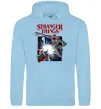 Жіноча толстовка (худі) Art stranger things Блакитний фото