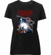 Женская премиум футболка Art stranger things Черный фото