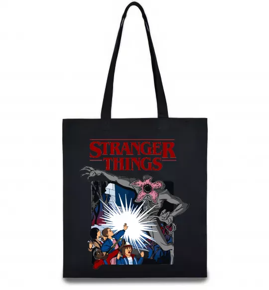 Еко-сумка Art stranger things Чорний фото