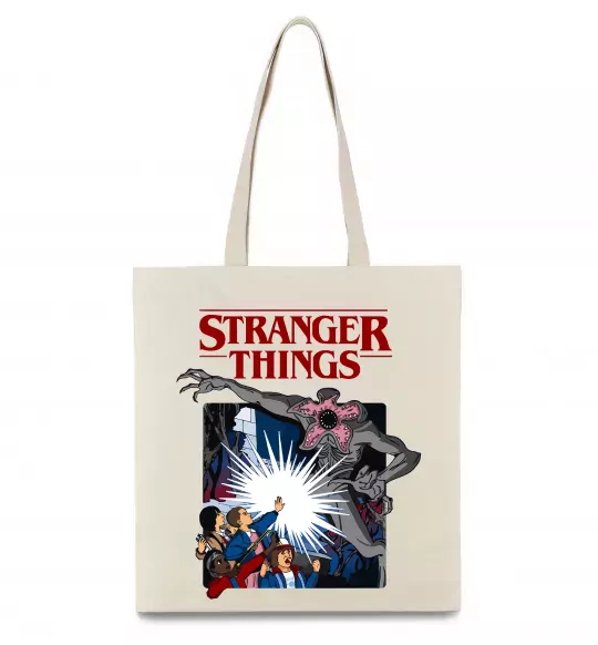 Еко-сумка Art stranger things Бежевий фото
