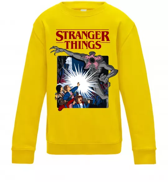 Детский Свитшот Art stranger things Солнечно желтый фото