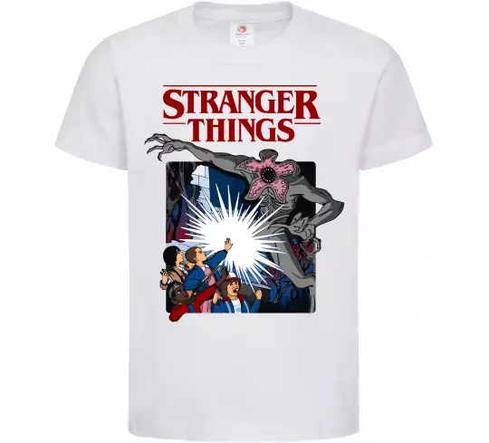 Дитяча футболка Art stranger things Білий фото
