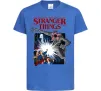 Дитяча футболка Art stranger things Яскраво-синій фото