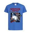 Дитяча футболка Art stranger things Яскраво-синій фото
