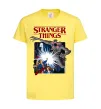 Дитяча футболка Art stranger things Лимонний фото