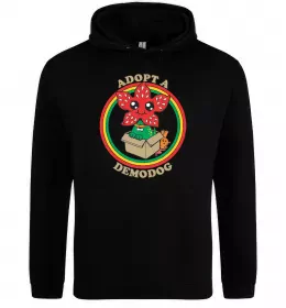 Мужская толстовка (худи) Stranger things ABCD Черный фото