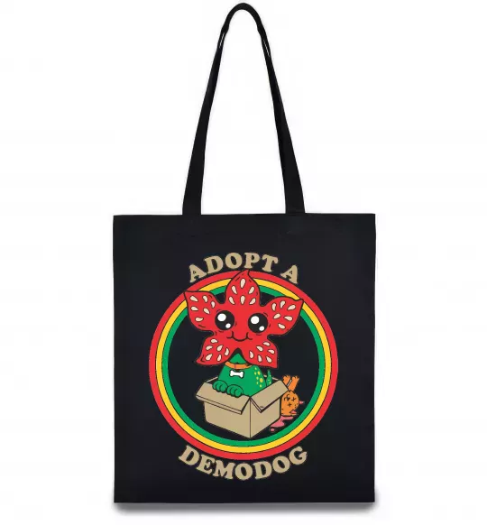 Еко-сумка Adopt a demodog Чорний фото