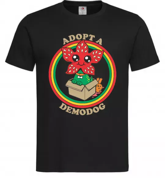 Мужская футболка Adopt a demodog Черный фото