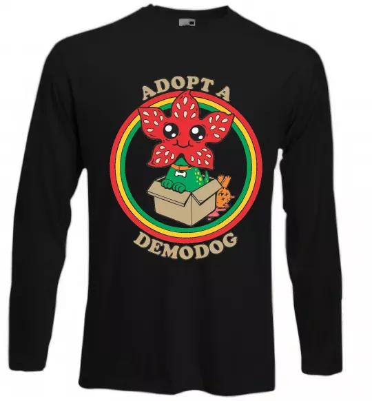 Лонгслив Adopt a demodog Черный фото