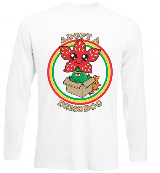 Лонгслив Adopt a demodog Белый фото