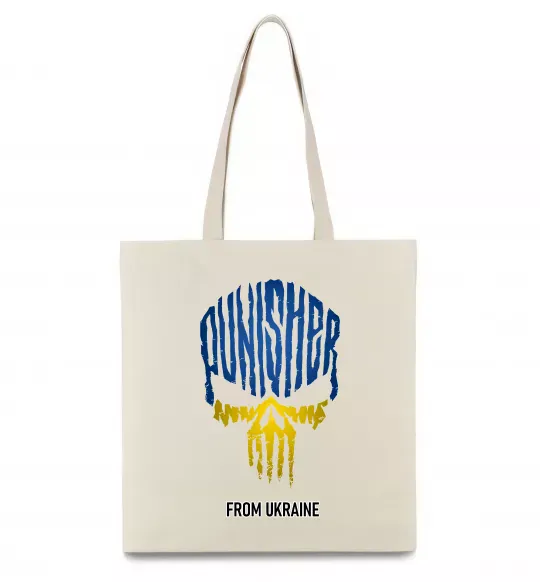 Эко-сумка Punisher from Ukraine Бежевый фото