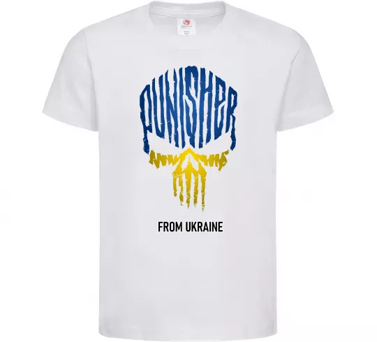 Детская футболка Punisher from Ukraine Белый фото