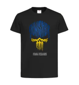 Детская футболка Punisher from Ukraine Черный фото