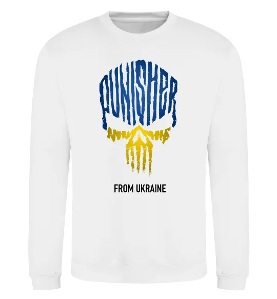 Світшот Punisher from Ukraine Білий фото