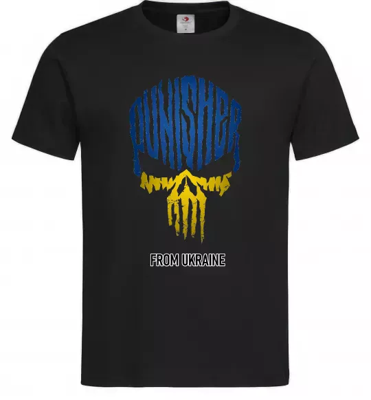 Мужская футболка Punisher from Ukraine Черный фото