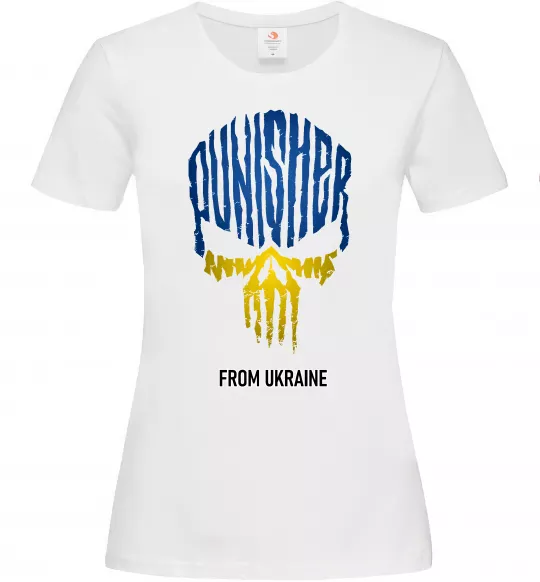 Женская футболка Punisher from Ukraine Белый фото