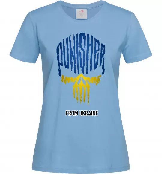 Женская футболка Punisher from Ukraine Голубой фото
