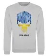Свитшот Punisher from Ukraine Серый меланж фото