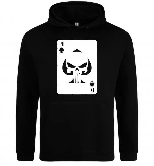 Женская толстовка (худи) Punisher card Черный фото