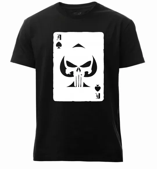 Мужская премиум футболка Punisher card Черный фото