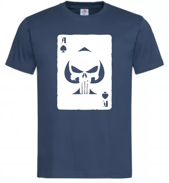 Мужская футболка Punisher card Темно-синий фото