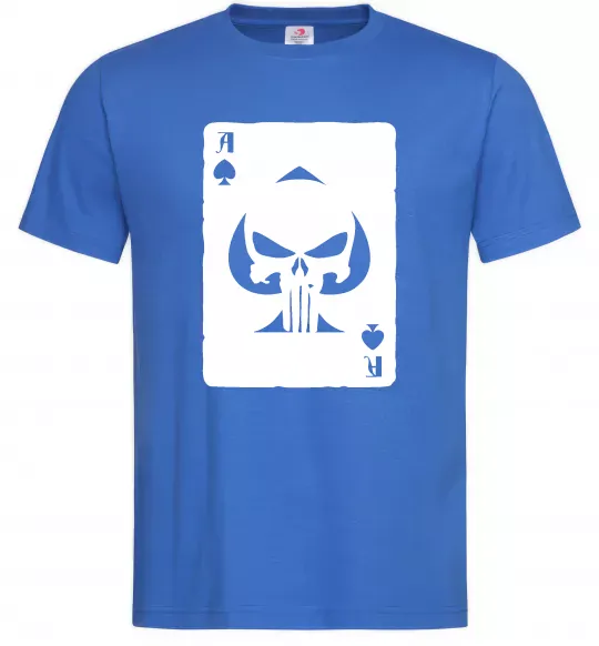 Мужская футболка Punisher card Ярко-синий фото