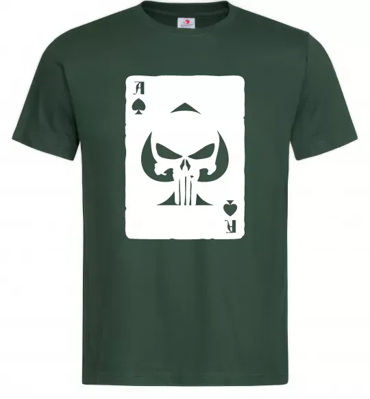 Мужская футболка Punisher card Темно-зеленый фото