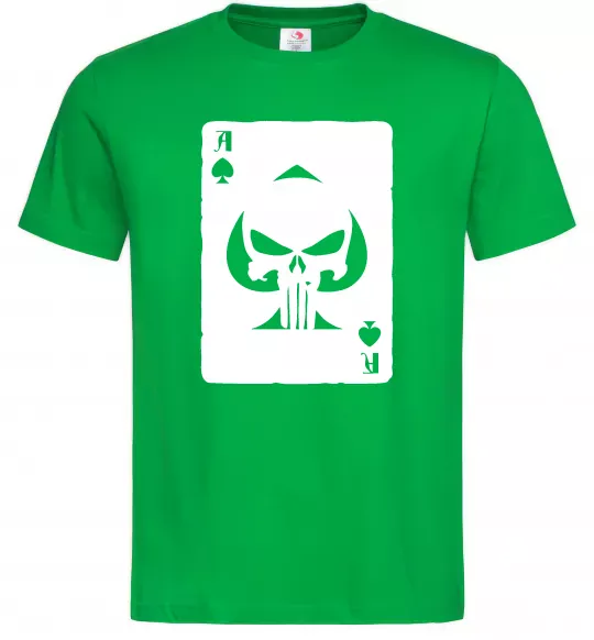 Мужская футболка Punisher card Зеленый фото