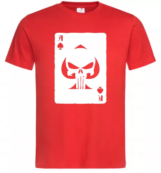 Мужская футболка Punisher card Красный фото