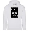 Мужская толстовка (худи) Punisher card Серый меланж фото