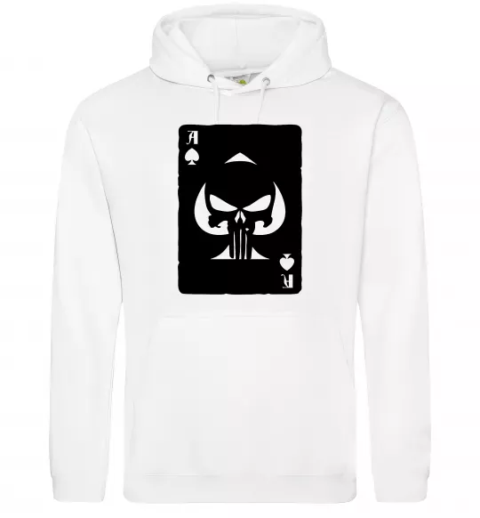Женская толстовка (худи) Punisher card Белый фото