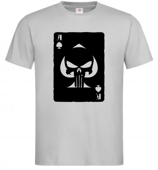 Мужская футболка Punisher card Серый фото