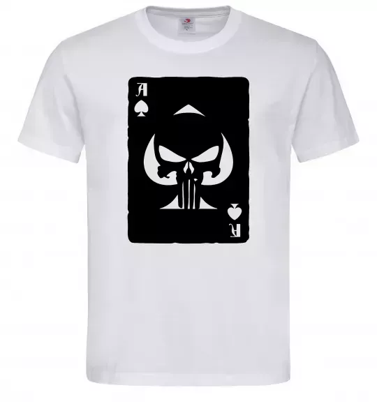 Мужская футболка Punisher card Белый фото
