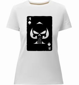 Жіноча преміум футболка Punisher card