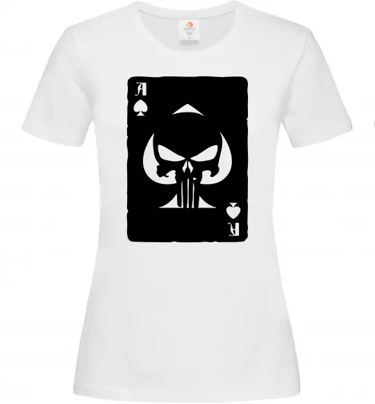 Женская футболка Punisher card Белый фото
