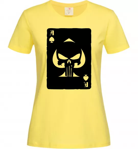 Женская футболка Punisher card Лимонный фото