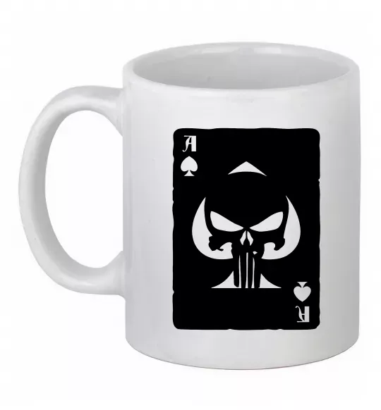 Чашка керамическая Punisher card Белый фото