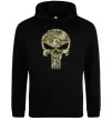 Женская толстовка (худи) Punisher камуфляж піксель Черный фото
