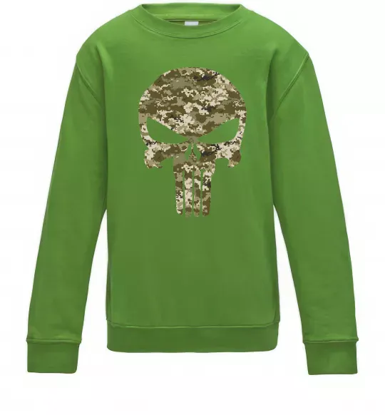 Дитячий світшот Punisher камуфляж піксель Лаймовий фото