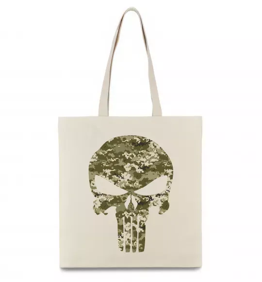 Эко-сумка Punisher камуфляж піксель Бежевый фото