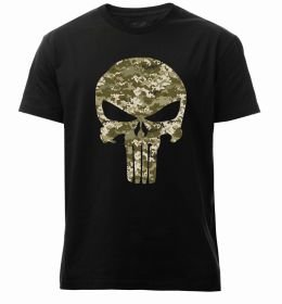 Мужская премиум футболка Punisher камуфляж піксель