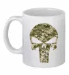 Чашка керамическая Punisher камуфляж піксель Белый фото