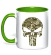 Чашка с цветной ручкой Punisher камуфляж піксель Зеленый фото