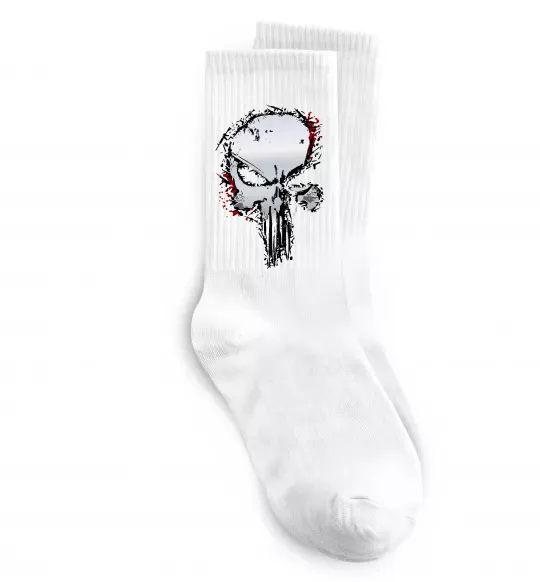 Шкарпетки Punisher silver Білий фото