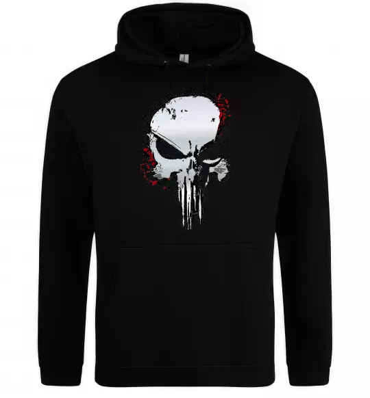 Мужская толстовка (худи) Punisher silver Черный фото