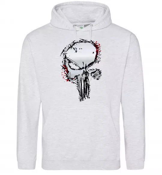 Женская толстовка (худи) Punisher silver Серый меланж фото