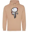 Женская толстовка (худи) Punisher silver Песочный фото